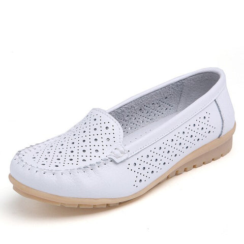 Ariari 2019 Spring women flats genuine leather woman casual shoes slip-on women's Loafers ballet flats soft women boat shoes