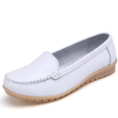 Ariari 2019 Spring women flats genuine leather woman casual shoes slip-on women's Loafers ballet flats soft women boat shoes