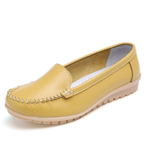 Ariari 2019 Spring women flats genuine leather woman casual shoes slip-on women's Loafers ballet flats soft women boat shoes