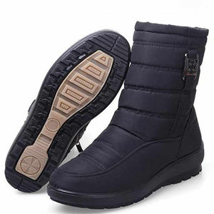 Casual shoes woman solid zipper sneakers women boots 2019 warm fur non-slip ankle boots women shoes waterproof female snow boots