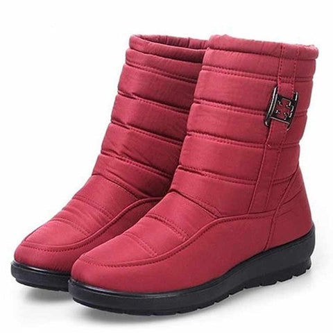 Casual shoes woman solid zipper sneakers women boots 2019 warm fur non-slip ankle boots women shoes waterproof female snow boots