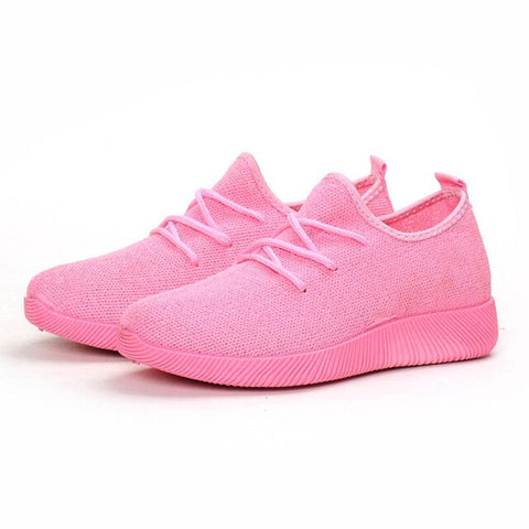 Women Comfy Sports Sneakers Breathable Mesh Platform Walking Shoes for Summer Best Sale-WT