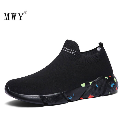 MWY Stretch Fabric Ladies Socks Shoes Zapatillas Mujer Deportiva Men Women Low Top Sneakers Non slip Casual Flats Walking Shoes