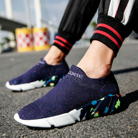 MWY Stretch Fabric Ladies Socks Shoes Zapatillas Mujer Deportiva Men Women Low Top Sneakers Non slip Casual Flats Walking Shoes