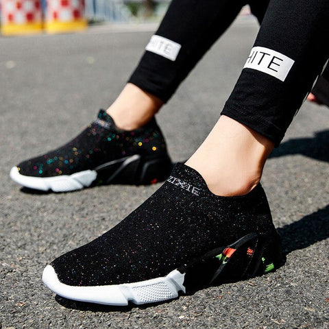 MWY Stretch Fabric Ladies Socks Shoes Zapatillas Mujer Deportiva Men Women Low Top Sneakers Non slip Casual Flats Walking Shoes