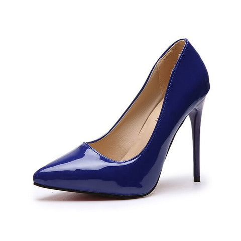 Super High Heels Slip on Wedding Party Shoes for Women High Heels Thin Heels Shoes Woman Autumn Pointed Toe Pumps Women Shoes PU