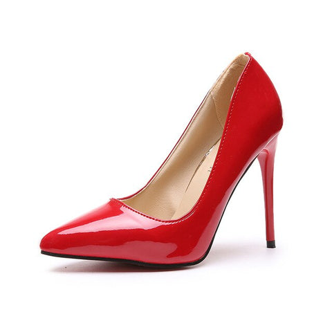 Super High Heels Slip on Wedding Party Shoes for Women High Heels Thin Heels Shoes Woman Autumn Pointed Toe Pumps Women Shoes PU