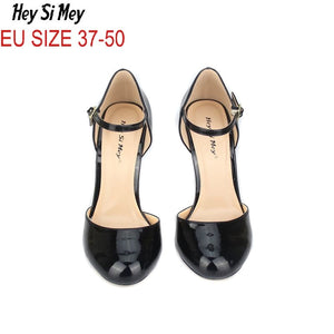 Big Size 37-50 Women Pumps  Thin High Heels Shoes women wedding shoes sapato feminino zapatos mujer taconel Ankle Fastener Shoes