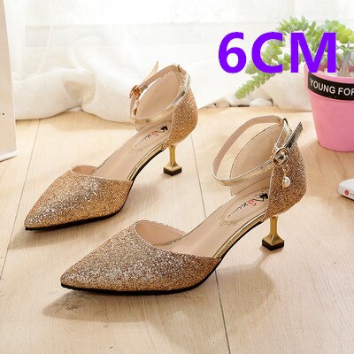 Cresfimix Women Fashion Silver High Quality Buckle Strap High Heels Lady Golden Sexy Party Pumps Wedding High Heel Shoes C5505