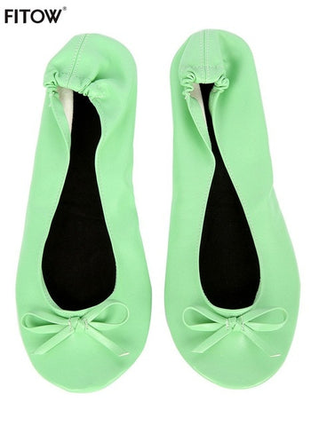 After Party Shoes Foldable Ballet Flats Portable Travel Fold up Shoe Prom Ballerina Flats Roll Up for Bridal Wedding Party Shoes
