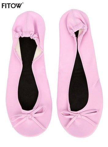 After Party Shoes Foldable Ballet Flats Portable Travel Fold up Shoe Prom Ballerina Flats Roll Up for Bridal Wedding Party Shoes