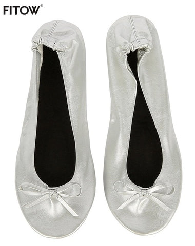 After Party Shoes Foldable Ballet Flats Portable Travel Fold up Shoe Prom Ballerina Flats Roll Up for Bridal Wedding Party Shoes