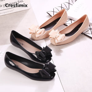 Cresfimix zapatos planos de mujer women fashion comfortable jelly flat shoes lady cute cool spring & summer slip on shoes a377