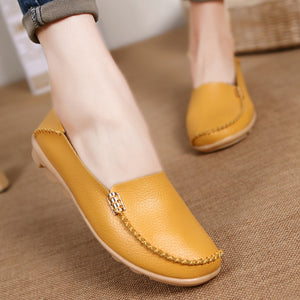 Women Flats Slip On Women Loafers Soft Moccasins With Genuine Leather Shoes Woman Plus Size Flat Shoes Women Causal Shoes Oxford