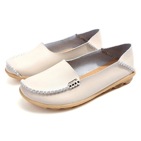 Women Flats Slip On Women Loafers Soft Moccasins With Genuine Leather Shoes Woman Plus Size Flat Shoes Women Causal Shoes Oxford