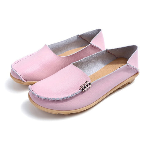 Women Flats Slip On Women Loafers Soft Moccasins With Genuine Leather Shoes Woman Plus Size Flat Shoes Women Causal Shoes Oxford