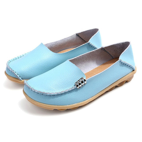 Women Flats Slip On Women Loafers Soft Moccasins With Genuine Leather Shoes Woman Plus Size Flat Shoes Women Causal Shoes Oxford