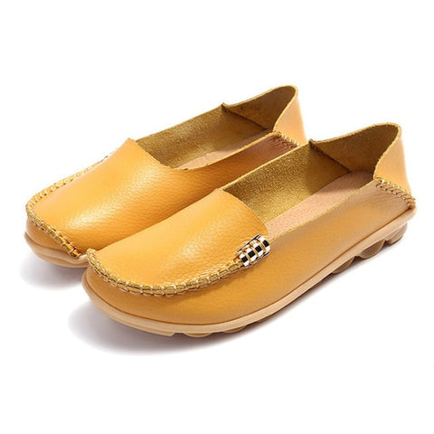 Women Flats Slip On Women Loafers Soft Moccasins With Genuine Leather Shoes Woman Plus Size Flat Shoes Women Causal Shoes Oxford