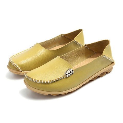 Women Flats Slip On Women Loafers Soft Moccasins With Genuine Leather Shoes Woman Plus Size Flat Shoes Women Causal Shoes Oxford