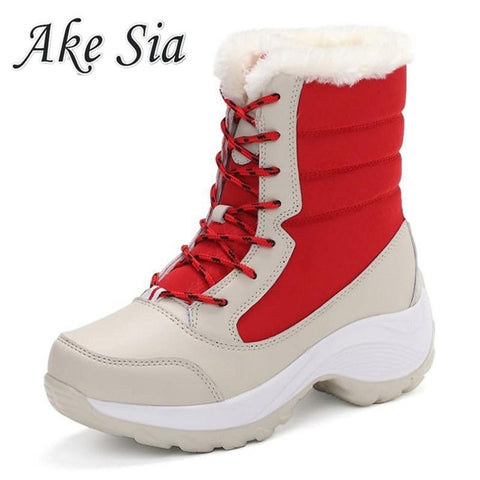 Women Boots Winter Shoes Women Snow Boots Women Plus Size Hot Platform Boots Winter Female Warm Botas Mujer 2019 White Booties