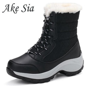 Women Boots Winter Shoes Women Snow Boots Women Plus Size Hot Platform Boots Winter Female Warm Botas Mujer 2019 White Booties