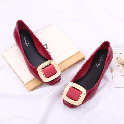 Cresfimix zapatos planos de mujer women fashion comfortable jelly flat shoes lady cute cool spring & summer slip on shoes a377