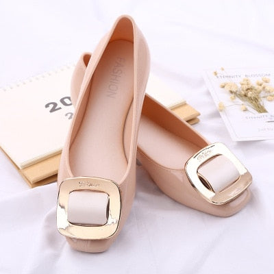 Cresfimix zapatos planos de mujer women fashion comfortable jelly flat shoes lady cute cool spring & summer slip on shoes a377
