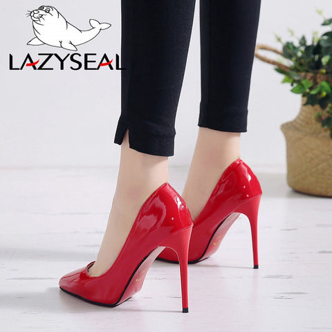 LazySeal Women Pumps High Heels Shoes Woman Stiletto Pointed Toe Female Sexy Party Shoes Office Lady Wedding Party Plus Size