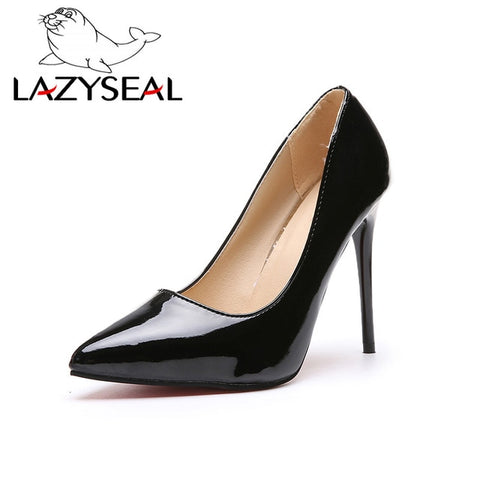 LazySeal Women Pumps High Heels Shoes Woman Stiletto Pointed Toe Female Sexy Party Shoes Office Lady Wedding Party Plus Size