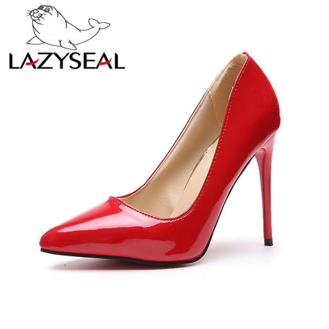 LazySeal Women Pumps High Heels Shoes Woman Stiletto Pointed Toe Female Sexy Party Shoes Office Lady Wedding Party Plus Size