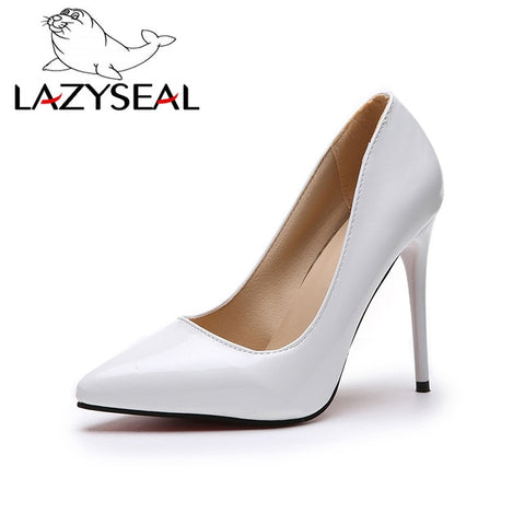 LazySeal Women Pumps High Heels Shoes Woman Stiletto Pointed Toe Female Sexy Party Shoes Office Lady Wedding Party Plus Size