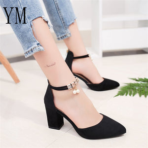 Hot Selling 2018 Side with Summer Women Shoes Pointed Toe Pumps Dress Shoes High Heels Boat Shoes Wedding Shoes tenis Feminino