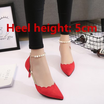 Cresfimix women fashion comfortable sweet pearl black high heel shoes lady cute pointed toe buckle clip high heel pumps b2920