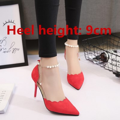 Cresfimix women fashion comfortable sweet pearl black high heel shoes lady cute pointed toe buckle clip high heel pumps b2920