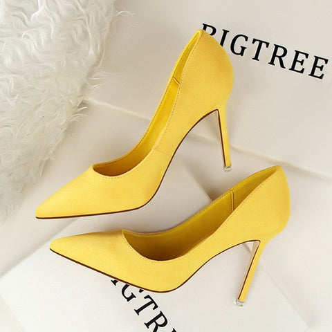 Women Pumps Fashion 9cm High Heels For Women Shoes Casual Pointed Toe Women Heels Chaussures Femme Stiletto Ladies  516-1