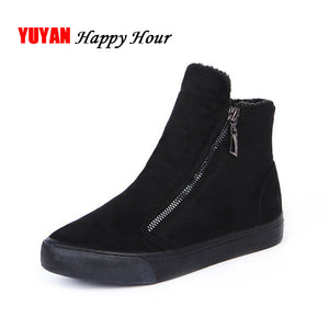 2019 Winter Snow Boots Women Winter Shoes Zip Warm Plush for Cold Winter Fashion Women's Boots Sweet Ladies Brand Ankle Botas