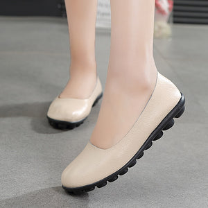 Women Flats Plus Size Loafers Women Genuine Leather Shoes Slip On Mocasines Female Casual Flat Shoes Women Leather Shoes Nurse