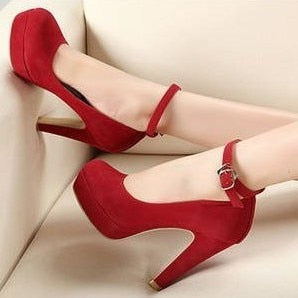 2018 woman Pumps autumn thick heel shoes ol high-heeled shoes female the trend of ultra high heels female shoes