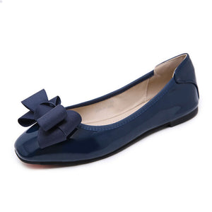 HEE GRAND 2019 Spring Butterfly-Knot Ballet Flats Women Slip On Loafers Solid Square Toe Ladies Sweet Casual Flat Shoes XWD7109