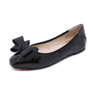 HEE GRAND 2019 Spring Butterfly-Knot Ballet Flats Women Slip On Loafers Solid Square Toe Ladies Sweet Casual Flat Shoes XWD7109