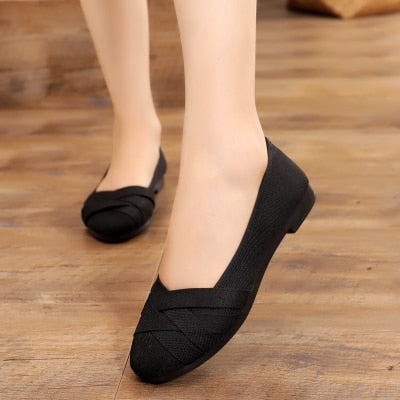 Cresfimix women fashion comfortable cloth flat shoes lady cute spring & summer slip on loafers lady cool street shoes a2038