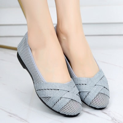 Cresfimix women fashion comfortable cloth flat shoes lady cute spring & summer slip on loafers lady cool street shoes a2038