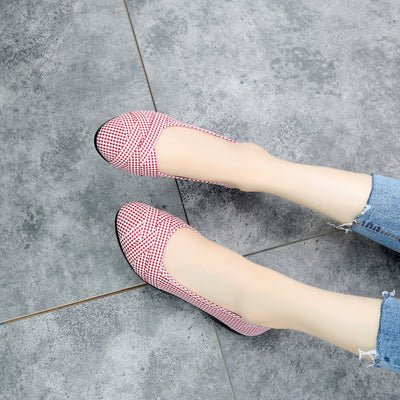 Cresfimix women fashion comfortable cloth flat shoes lady cute spring & summer slip on loafers lady cool street shoes a2038