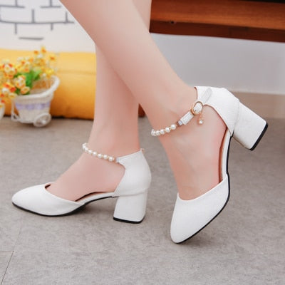 Cresfimix women comfortable spring & summer 7cm high heel pumps lady casual white wedding high heel shoes leisure shoes a2435