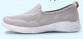 JIANBUDAN Women's sneakers Summer flat bottom breathable walking shoes Mesh casual Slip-on Lightweight shoes 35-40 size